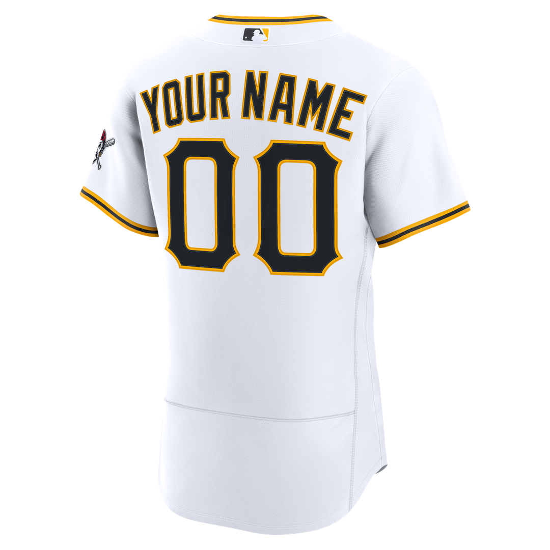 Pittsburgh Pirates Nike Home Authentic Custom Jersey - White MLB Team Jersey Baseball Fan Apparel