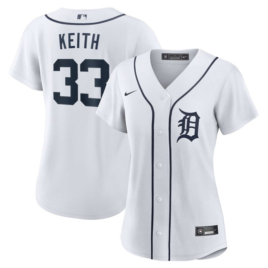 Detroit Tigers Colt Keith Nike Women's Home Replica Jersey - White MLB Team Jersey Baseball Fan Apparel