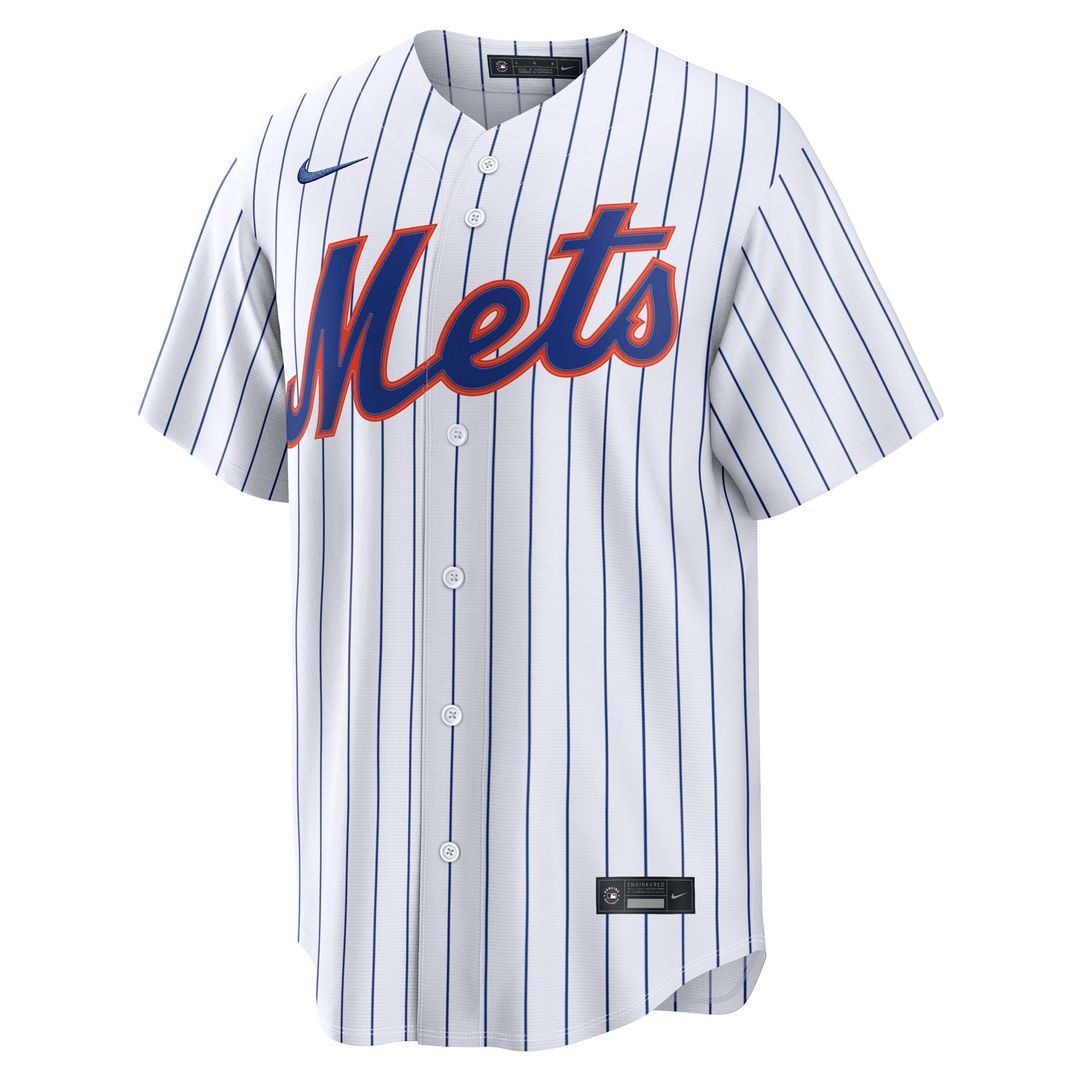 New York Mets Carson Benge Nike Home Replica Jersey - White MLB Team Jersey Baseball Fan Apparel