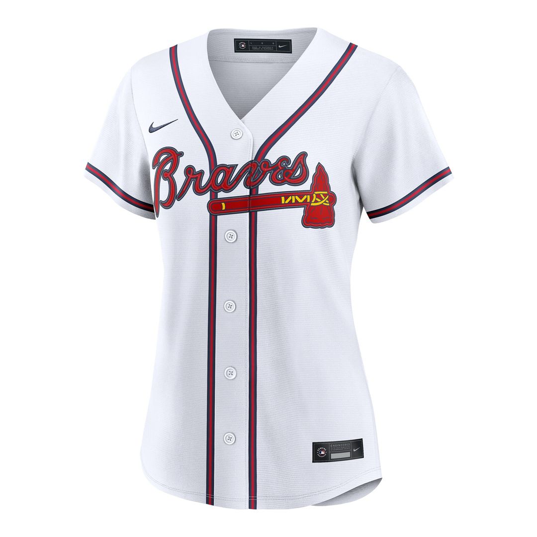 Atlanta Braves Spencer Schwellenbach Nike Women's Home Replica Jersey - White MLB Team Jersey Baseball Fan Apparel
