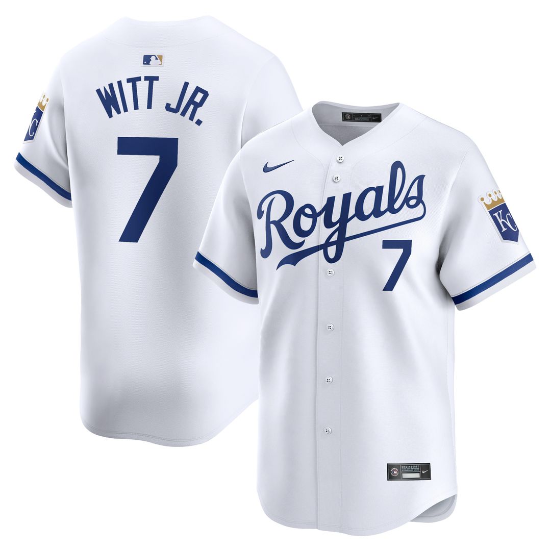Kansas City Royals Bobby Witt Jr. Nike Home Limited Player Jersey - White MLB Team Jersey Baseball Fan Apparel