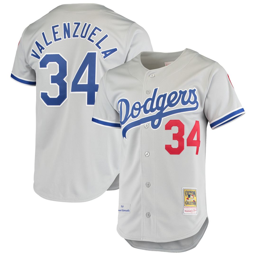 Los Angeles Dodgers Fernando Valenzuela Mitchell & Ness Authentic Jersey - White MLB Team Jersey Baseball Fan Apparel