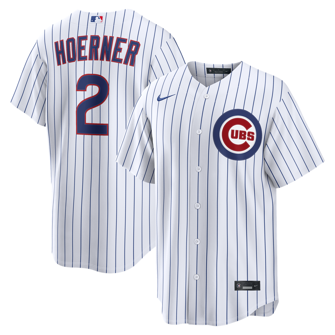 Chicago Cubs Nico Hoerner Nike Home Replica Jersey - White MLB Team Jersey Baseball Fan Apparel