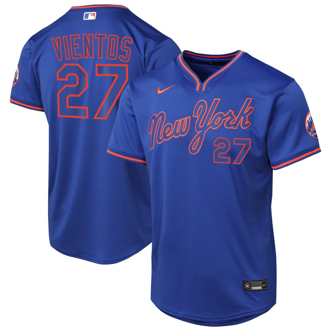 New York Mets Mark Vientos Nike Youth Alternate 2 Limited Jersey - Royal MLB Team Jersey Baseball Fan Apparel