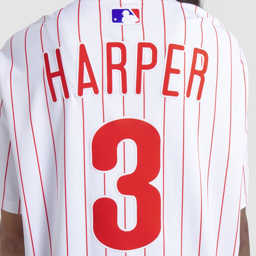Philadelphia Phillies Bryce Harper Nike Home Elite Jersey - White MLB Team Jersey Baseball Fan Apparel