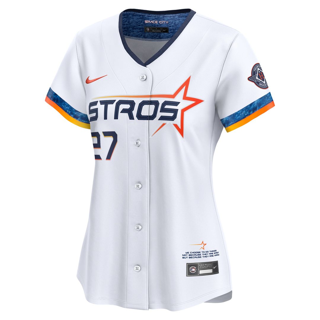 Houston Astros Jose Altuve Nike Women's 2025 City Connect Limited Jersey - White MLB Team Jersey Baseball Fan Apparel