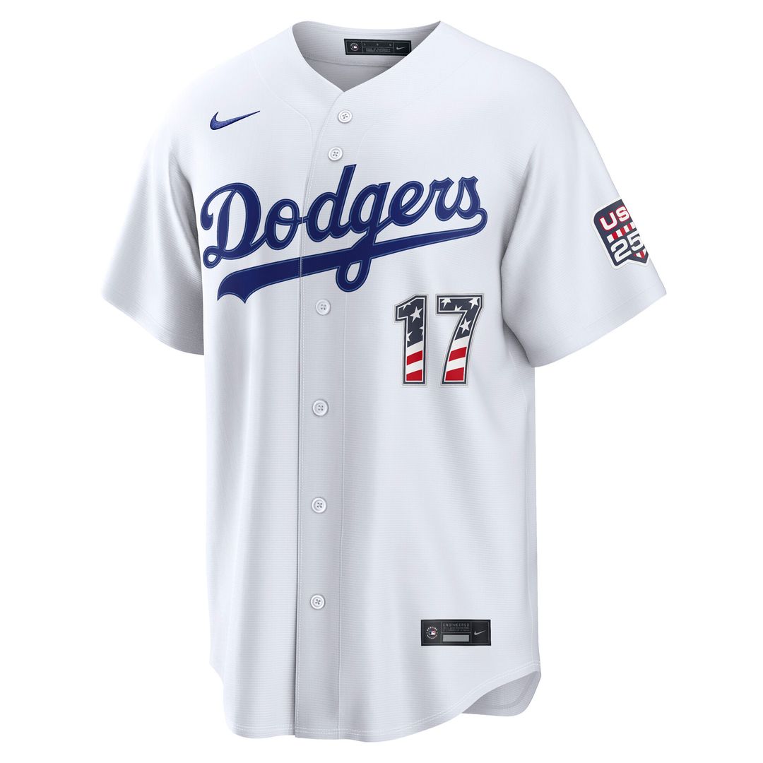 Los Angeles Dodgers Shohei Ohtani Nike USA 250 Fourth of July Home Stadium Jersey - White MLB Team Jersey Baseball Fan Apparel