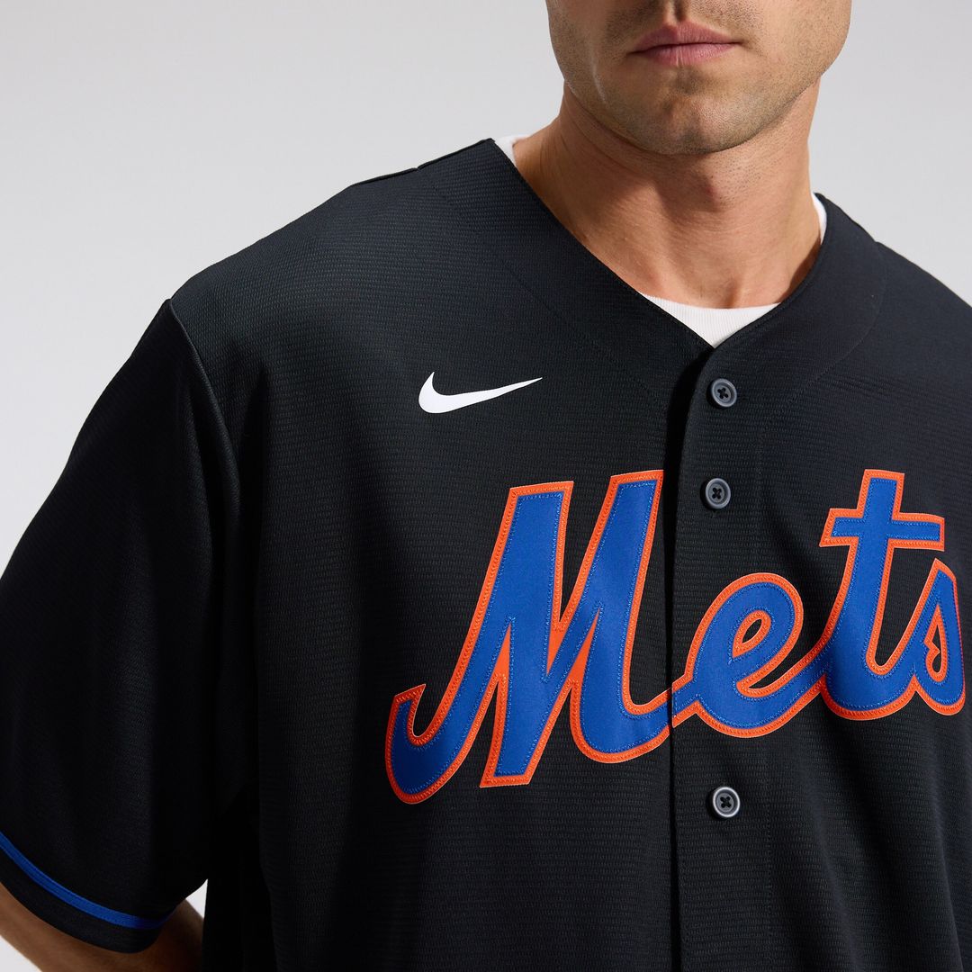 New York Mets Starling Marte Nike Alternate Replica Jersey - Black MLB Team Jersey Baseball Fan Apparel