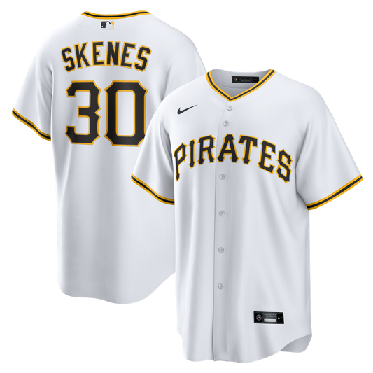 Pittsburgh Pirates Paul Skenes Nike Home Replica Player Jersey - White MLB Team Jersey Baseball Fan Apparel