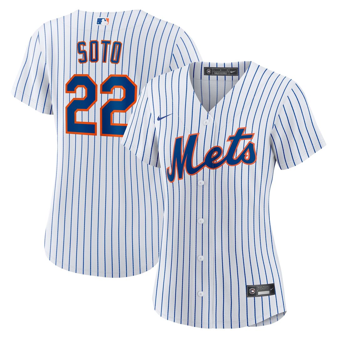 New York Mets Juan Soto Nike Women's Home Replica Player Jersey - White MLB Team Jersey Baseball Fan Apparel