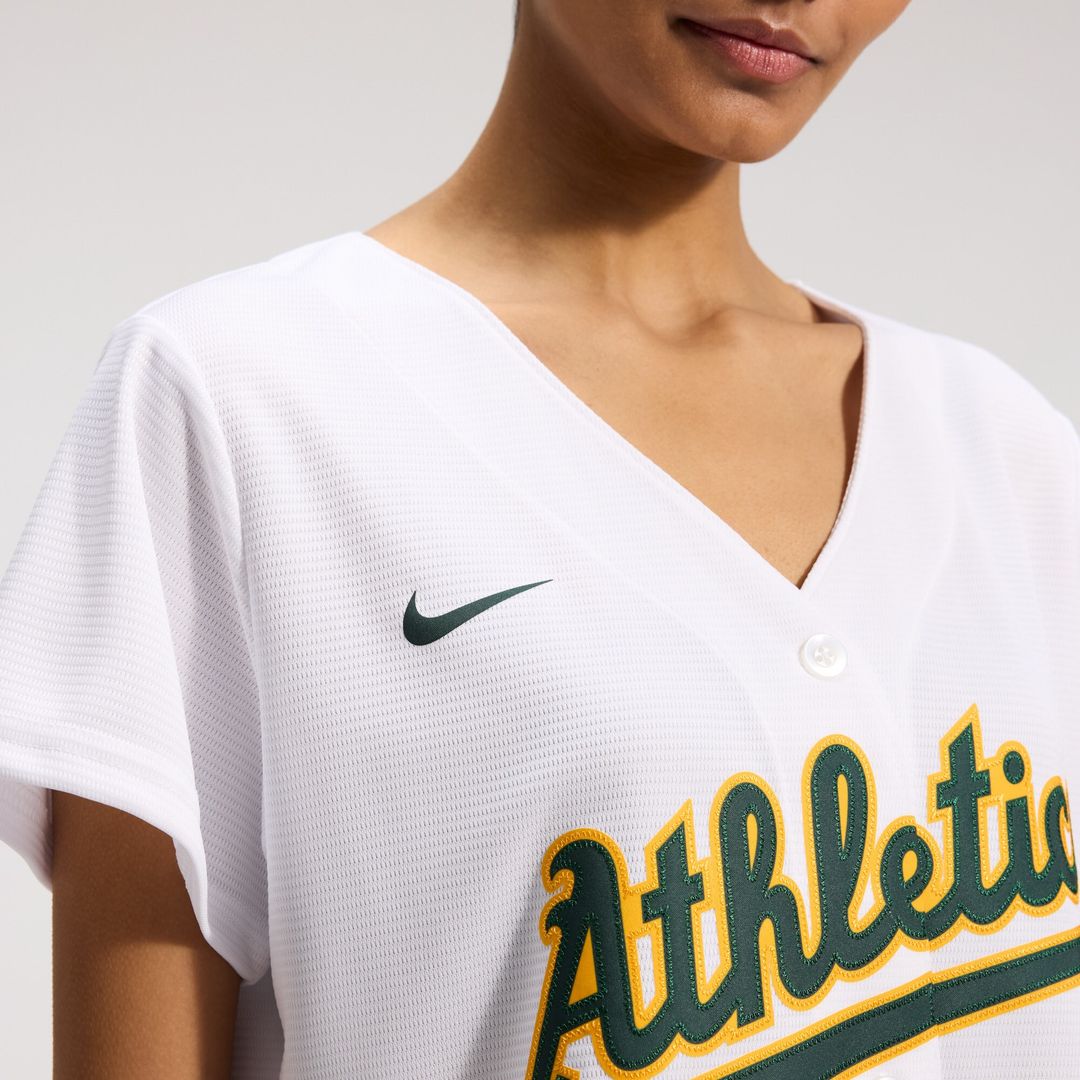 Athletics Nike Women's Home Replica Team Jersey - White MLB Team Jersey Baseball Fan Apparel