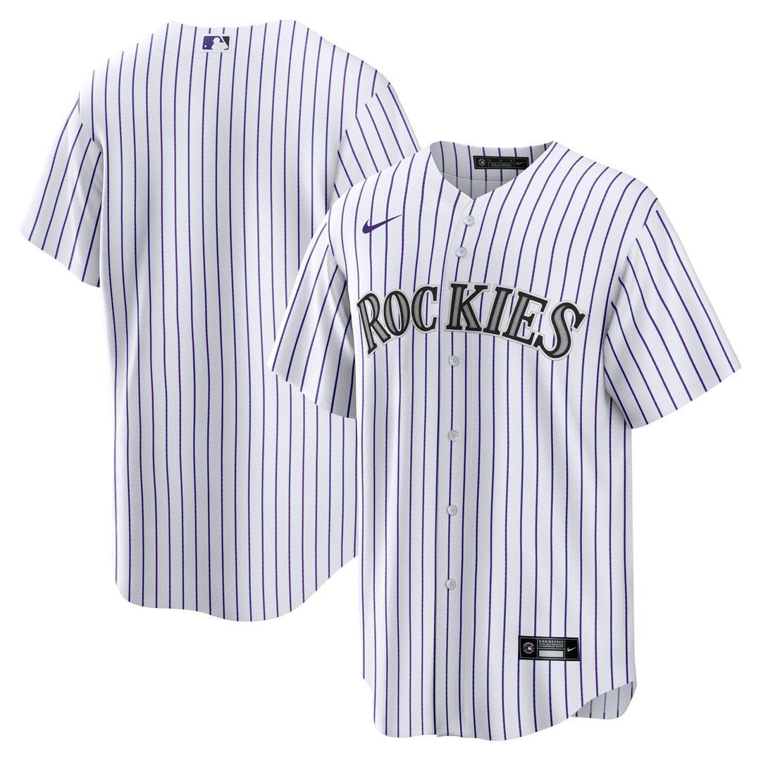 Colorado Rockies Nike Home Blank Replica Jersey - White MLB Team Jersey Baseball Fan Apparel
