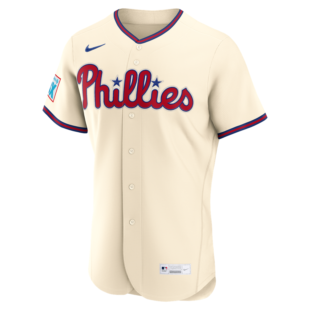 Philadelphia Phillies Bryce Harper Nike Alternate Authentic Sponsor Patch Jersey - Light Blue MLB Team Jersey Baseball Fan Apparel