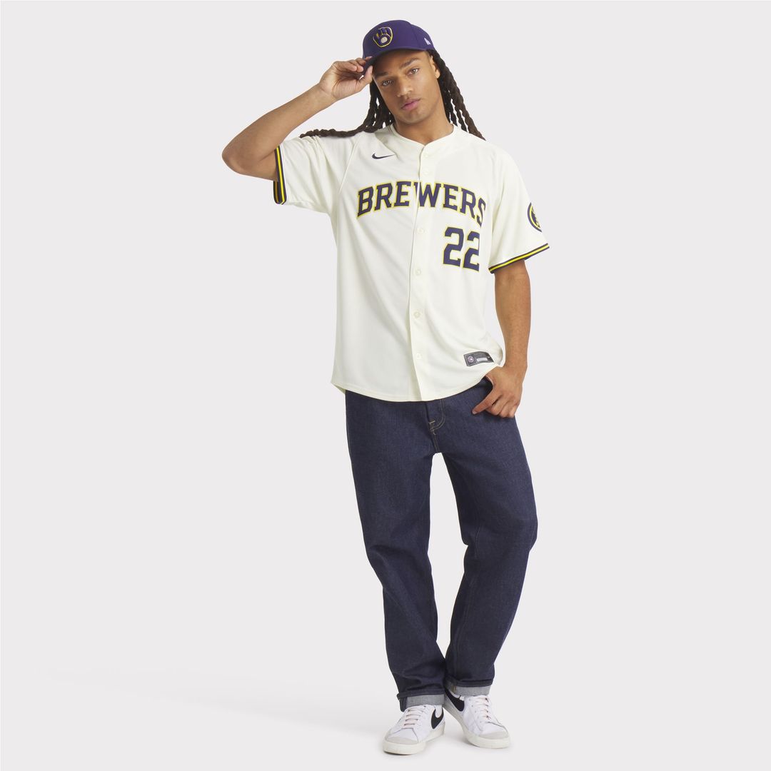 Milwaukee Brewers Christian Yelich Nike Home Limited Player Jersey - Cream MLB Team Jersey Baseball Fan Apparel