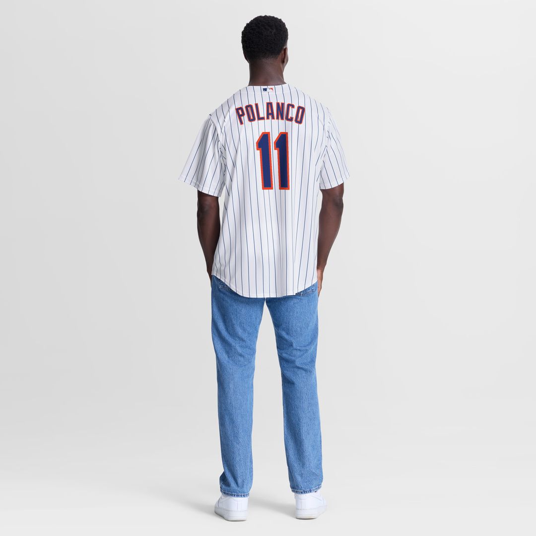 New York Mets Jorge Polanco Nike Home Replica Jersey - White MLB Team Jersey Baseball Fan Apparel
