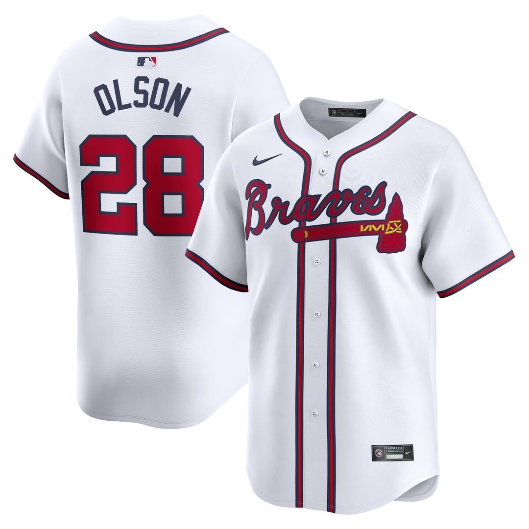 Atlanta Braves Matt Olson Nike Home Limited Player Jersey - White MLB Team Jersey Baseball Fan Apparel