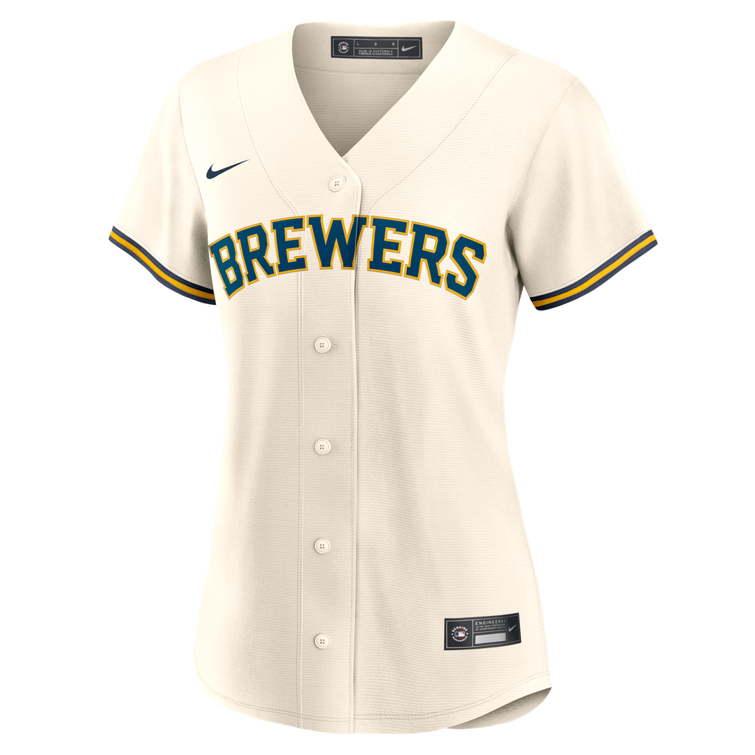 Milwaukee Brewers Sal Frelick Nike Women's Home Replica Jersey - Cream MLB Team Jersey Baseball Fan Apparel