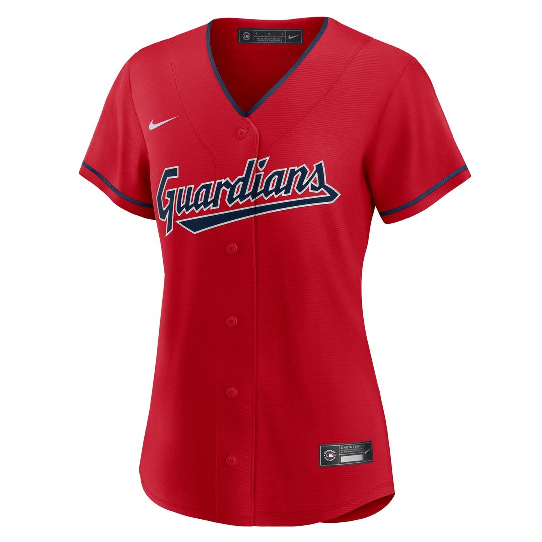 Cleveland Guardians Nike Women's Alternate Official Replica Jersey - Navy MLB Team Jersey Baseball Fan Apparel