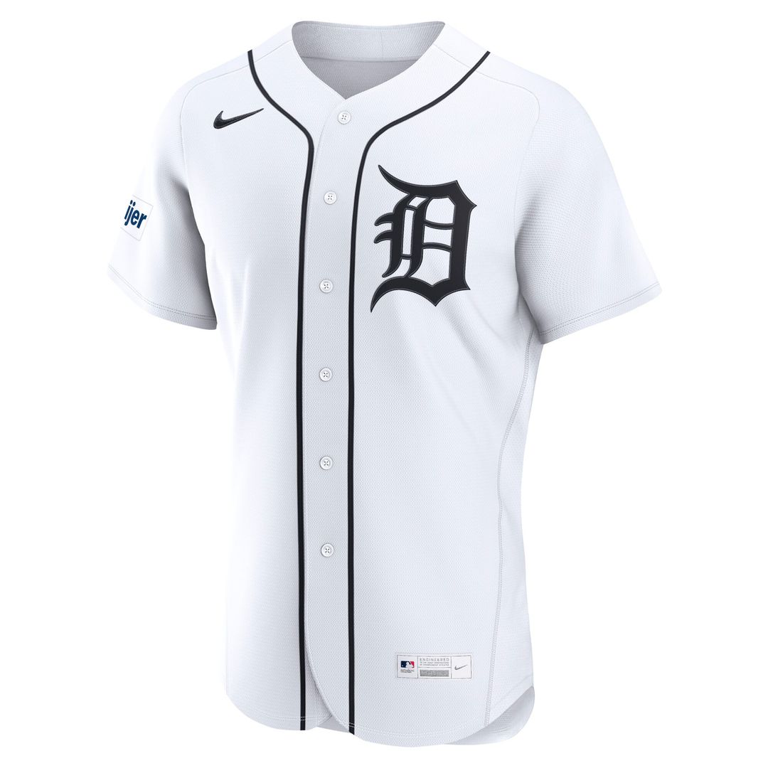 Detroit Tigers Nike Home Authentic Jersey - White MLB Team Jersey Baseball Fan Apparel
