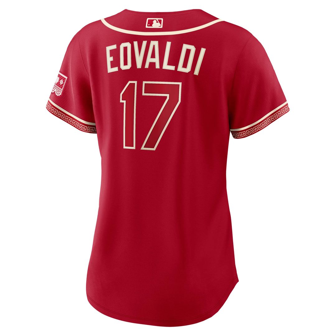 Texas Rangers Nathan Eovaldi Nike Women's 2026 City Connect Stadium Jersey - Red MLB Team Jersey Baseball Fan Apparel