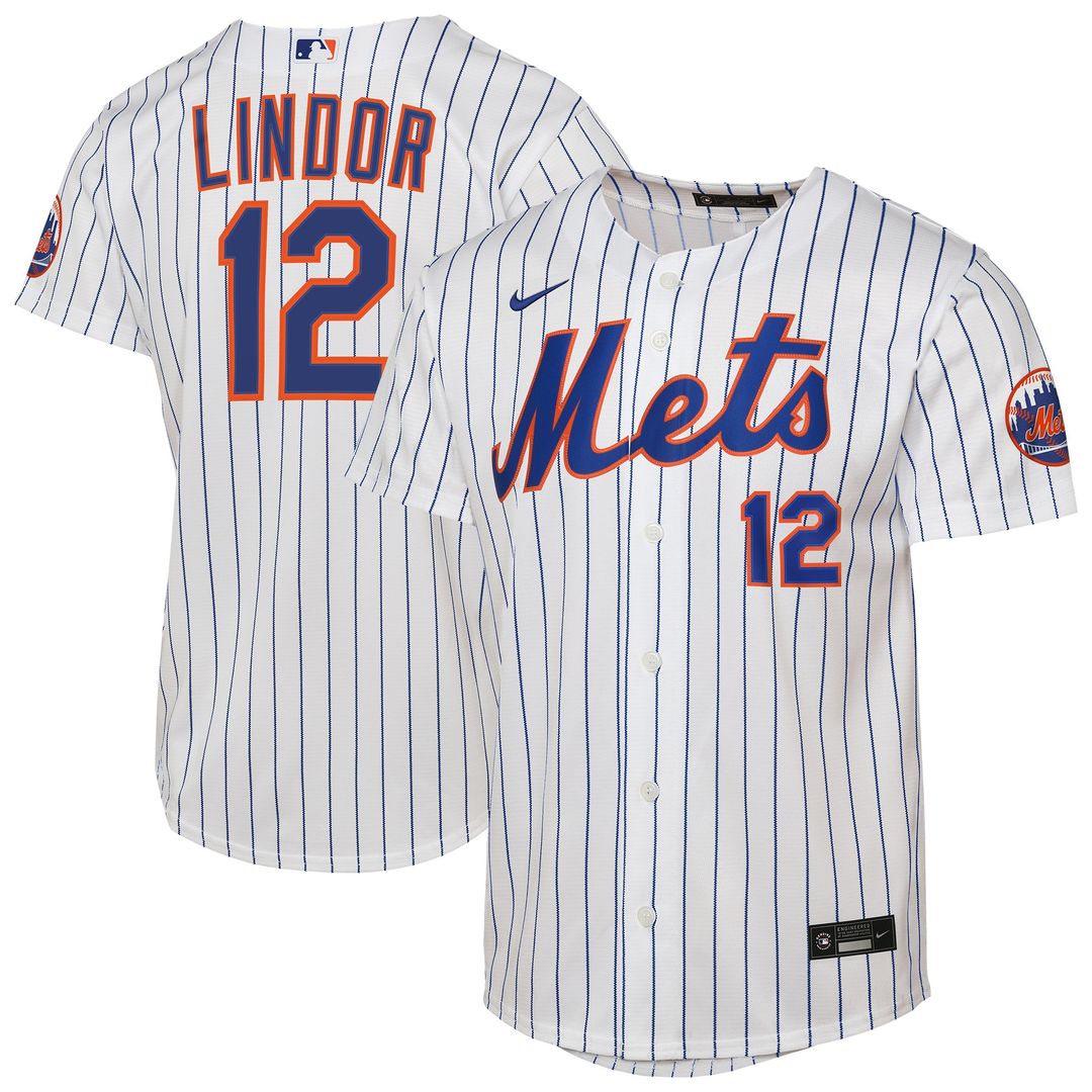 New York Mets Francisco Lindor Nike Youth Road Stadium Player Jersey - Gray MLB Team Jersey Baseball Fan Apparel