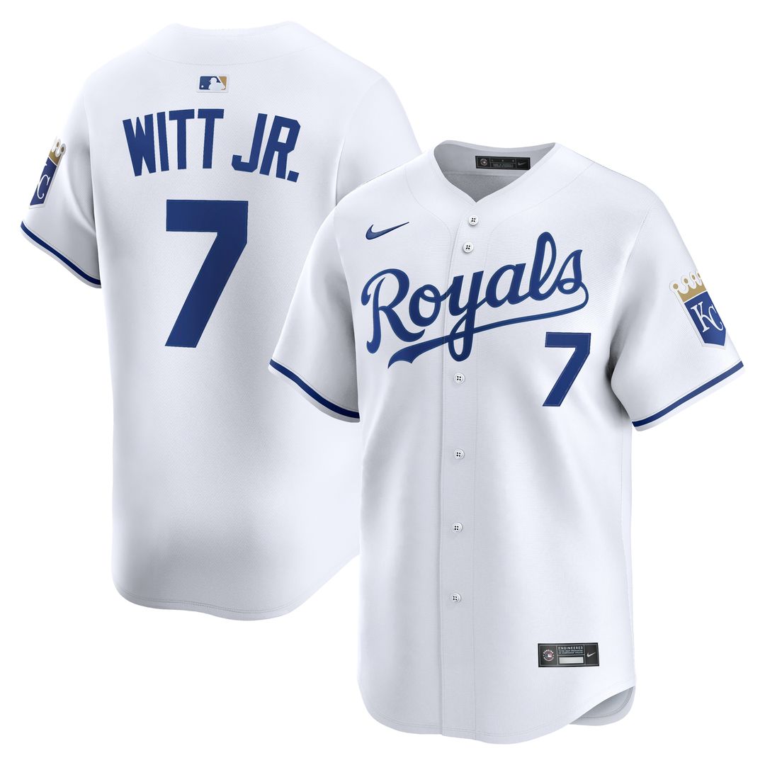 Kansas City Royals Bobby Witt Jr. Nike Home Limited Player Jersey - White MLB Team Jersey Baseball Fan Apparel