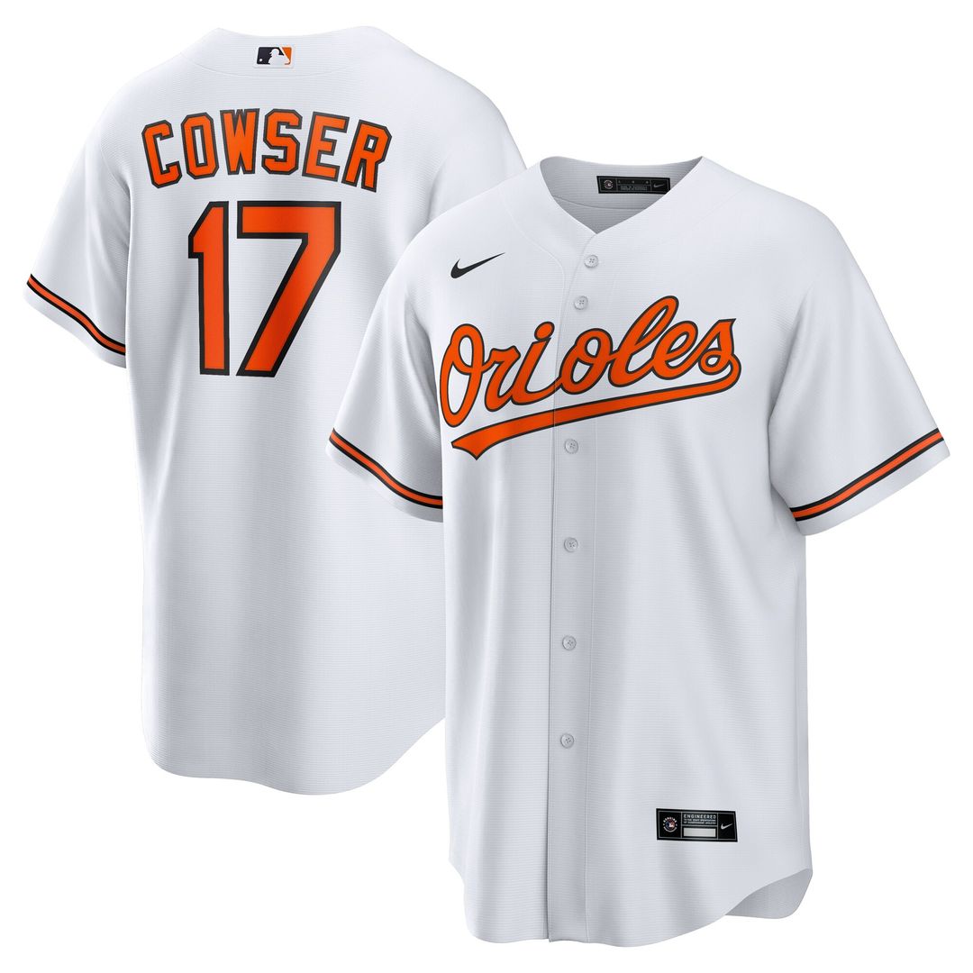 Baltimore Orioles Colton Cowser Nike Home Replica Jersey - White MLB Team Jersey Baseball Fan Apparel