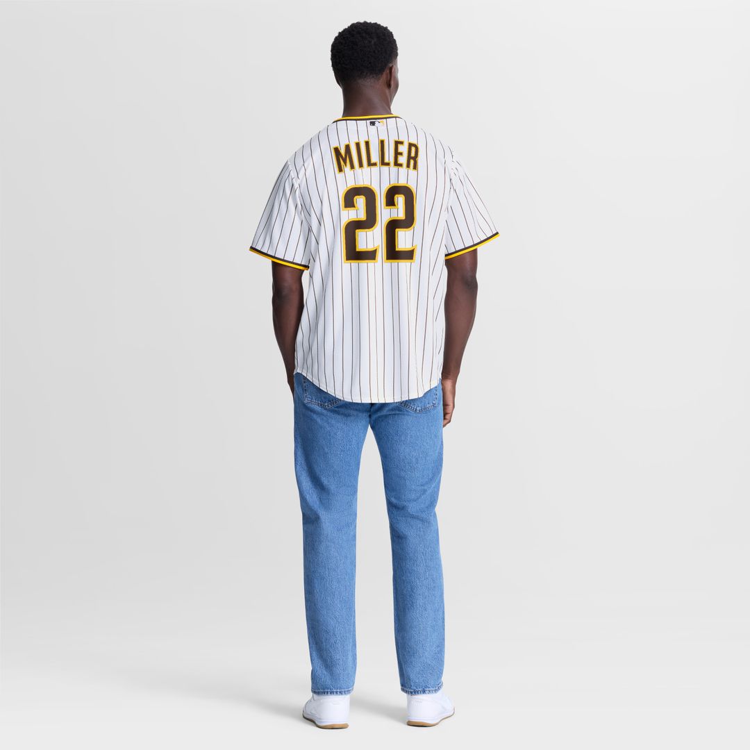 San Diego Padres Mason Miller Nike Home Replica Jersey - White MLB Team Jersey Baseball Fan Apparel