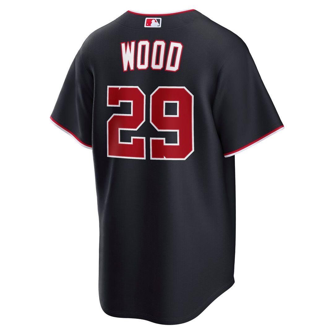 Washington Nationals James Wood Nike Alternate Replica Jersey - Navy MLB Team Jersey Baseball Fan Apparel