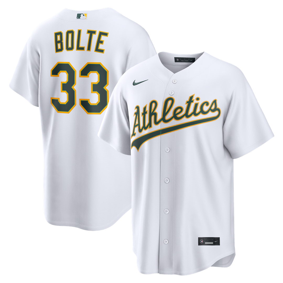 Athletics Henry Bolte Nike Home Replica Jersey - White MLB Team Jersey Baseball Fan Apparel