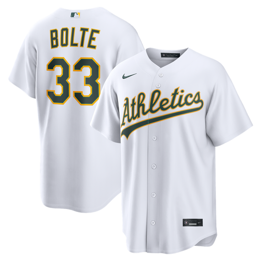 Athletics Henry Bolte Nike Home Replica Jersey - White MLB Team Jersey Baseball Fan Apparel