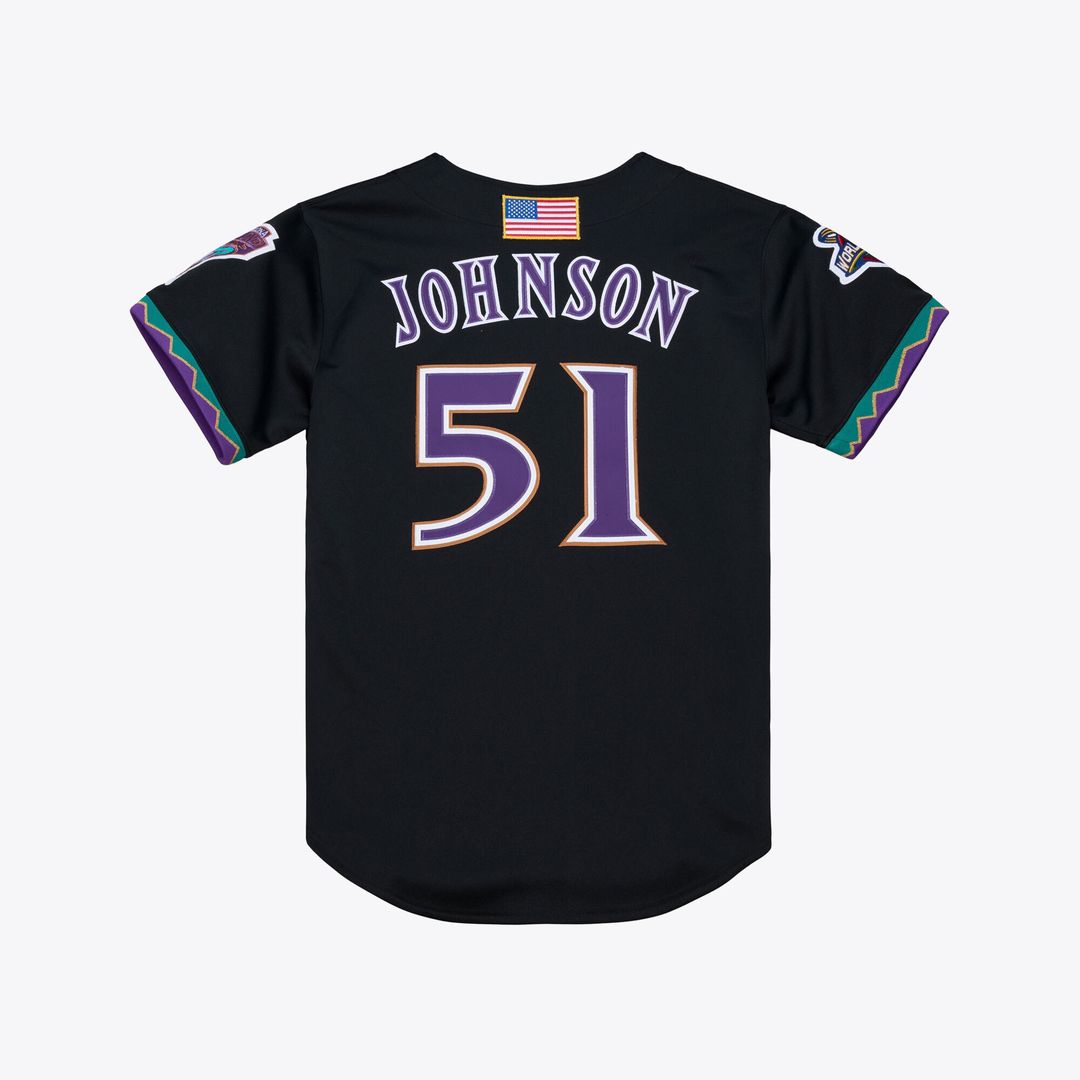 Arizona Diamondbacks Randy Johnson Mitchell & Ness 2000 Throwback Authentic Jersey - Purple MLB Team Jersey Baseball Fan Apparel