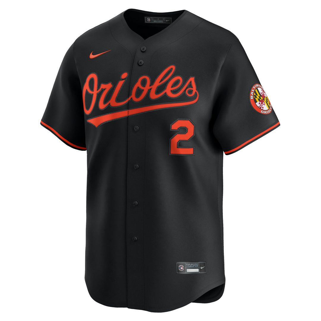 Baltimore Orioles Gunnar Henderson Nike Alternate Limited Player Jersey - Black MLB Team Jersey Baseball Fan Apparel