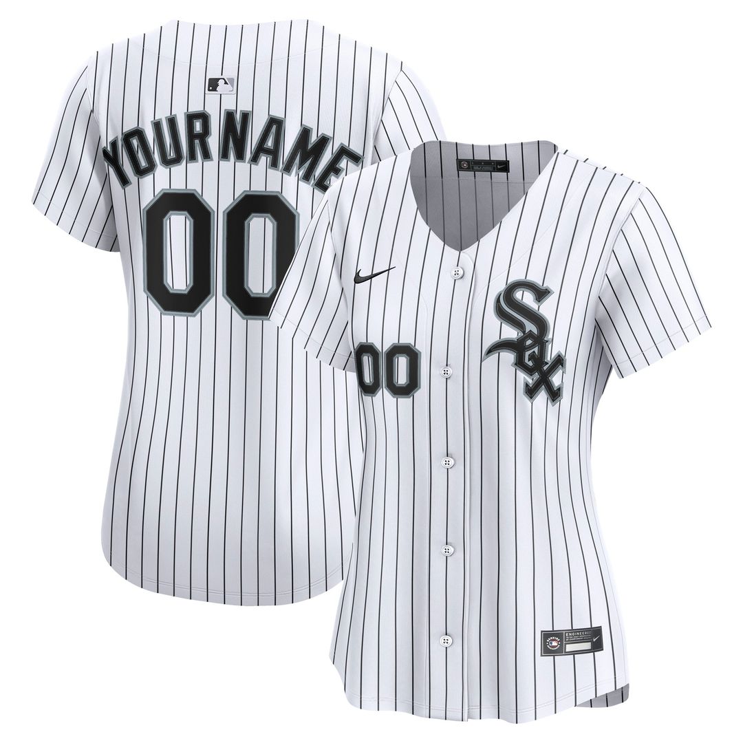 Chicago White Sox Nike Women's Home Limited Custom Jersey - White MLB Team Jersey Baseball Fan Apparel