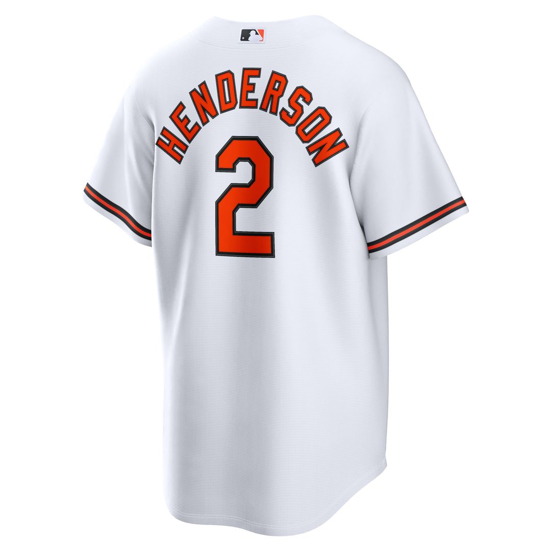 Baltimore Orioles Gunnar Henderson Nike Home Replica Jersey - White MLB Team Jersey Baseball Fan Apparel