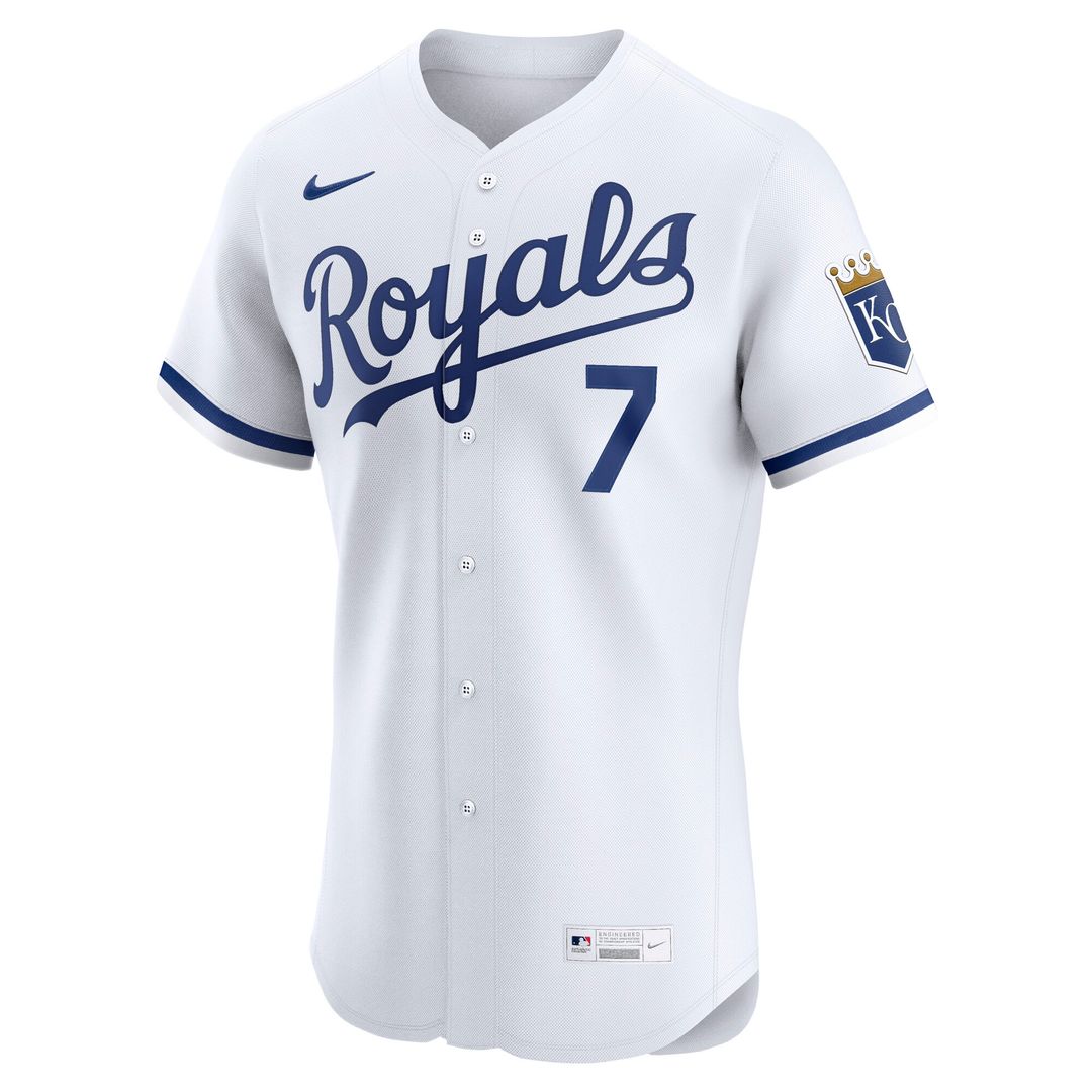 Kansas City Royals Bobby Witt Jr. Nike Alternate 2 Elite Player Jersey - Royal MLB Team Jersey Baseball Fan Apparel