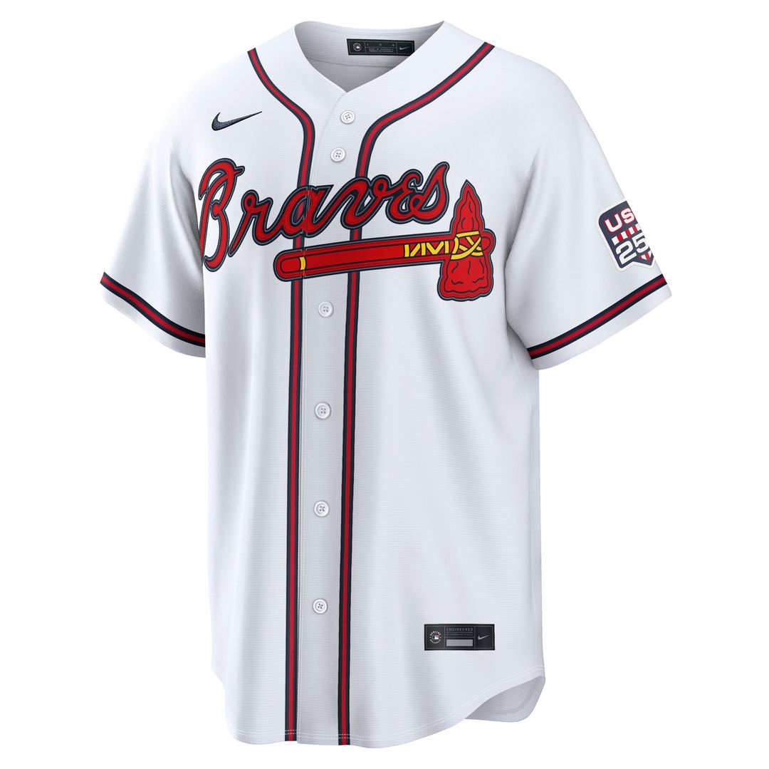 Atlanta Braves Ronald Acuña Jr. Nike USA 250 Fourth of July Home Stadium Jersey - White MLB Team Jersey Baseball Fan Apparel