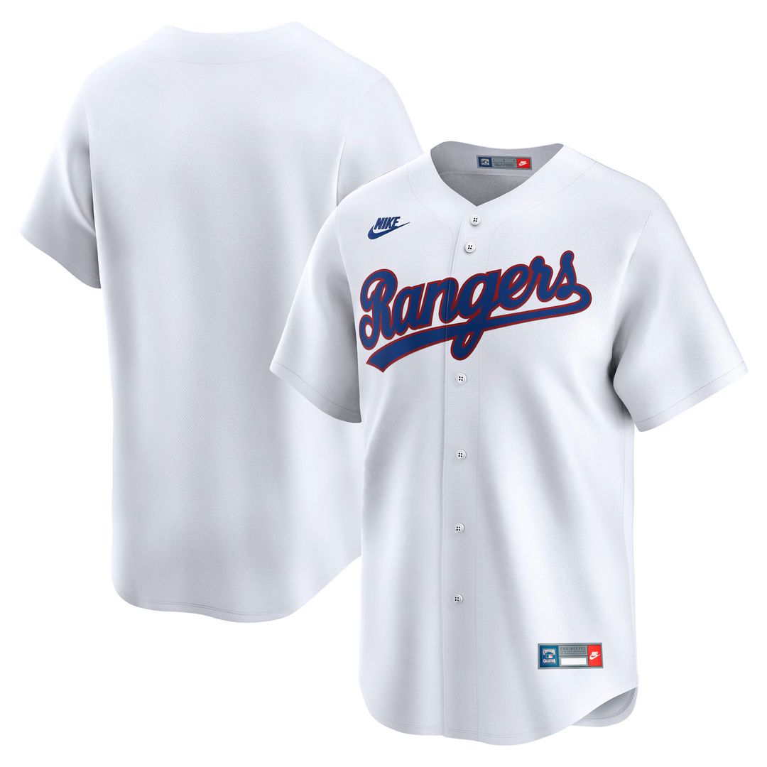 Texas Rangers Nike Cooperstown Limited Jersey - White MLB Team Jersey Baseball Fan Apparel