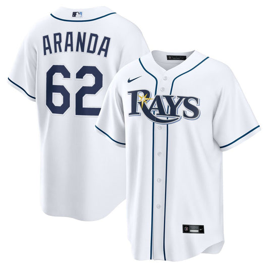 Tampa Bay Rays Jonathan Aranda Nike Home Replica Jersey - White MLB Team Jersey Baseball Fan Apparel