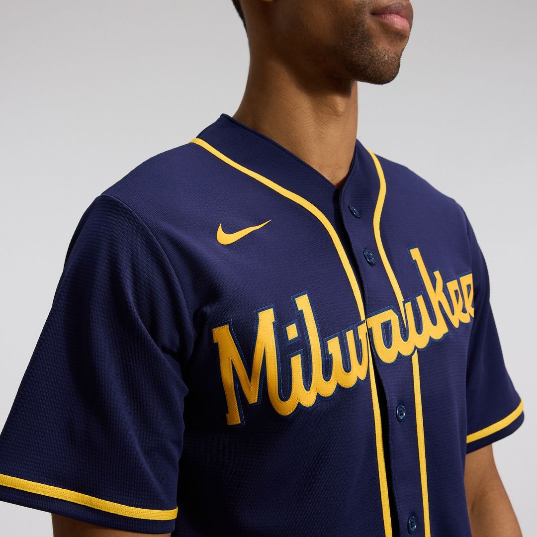 Milwaukee Brewers Nike Home Replica Team Jersey - Cream MLB Team Jersey Baseball Fan Apparel