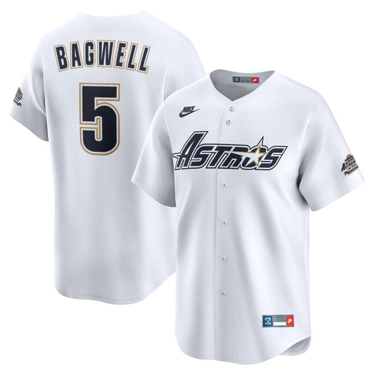 Houston Astros Jeff Bagwell Nike Throwback Cooperstown Limited Jersey - White MLB Team Jersey Baseball Fan Apparel