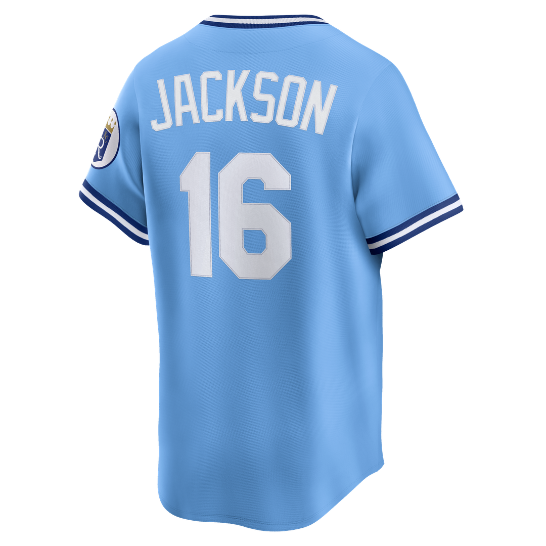 Kansas City Royals Bo Jackson Nike Throwback Cooperstown Limited Jersey - Light Blue MLB Team Jersey Baseball Fan Apparel