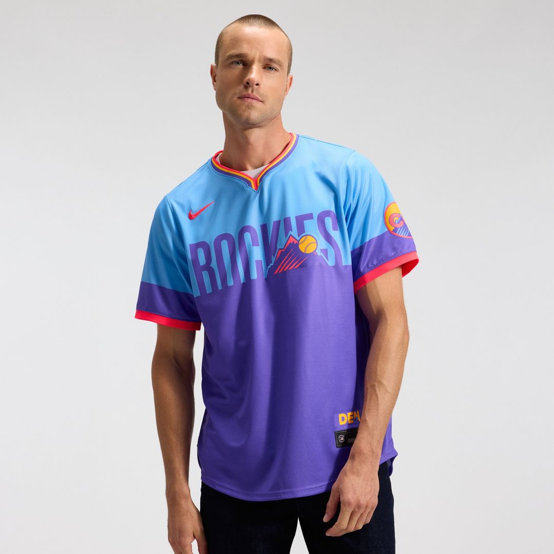 Colorado Rockies Nike 2025 City Connect Limited Jersey - Purple/Light Blue MLB Team Jersey Baseball Fan Apparel