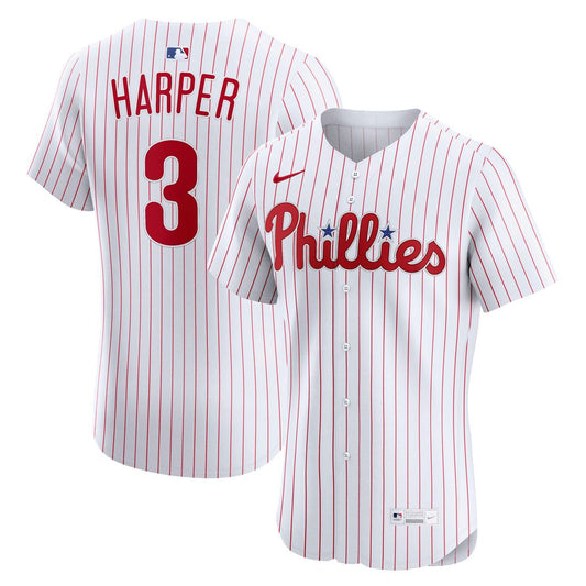 Philadelphia Phillies Bryce Harper Nike Home Elite Jersey - White MLB Team Jersey Baseball Fan Apparel