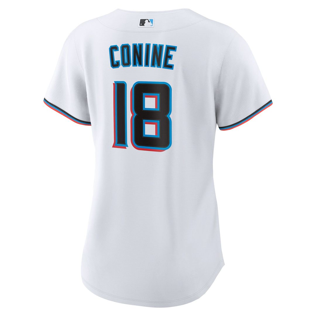 Miami Marlins Griffin Conine Nike Women's Home Replica Jersey - White MLB Team Jersey Baseball Fan Apparel