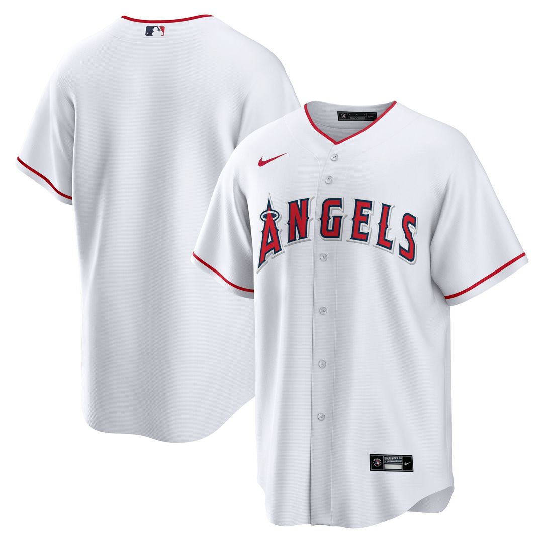 Los Angeles Angels Nike Home Blank Replica Jersey - White MLB Team Jersey Baseball Fan Apparel