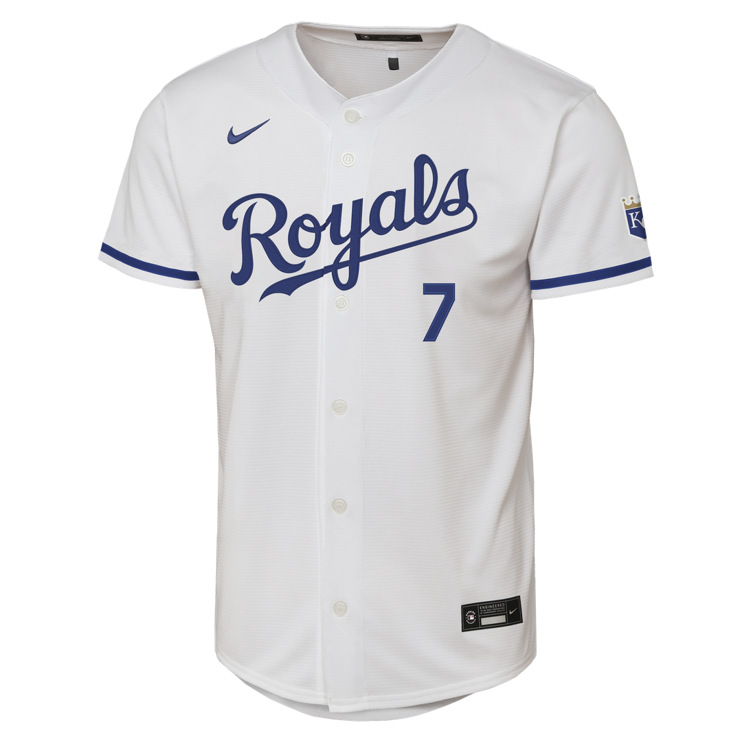 Kansas City Royals Bobby Witt Jr. Nike Youth Home Stadium Jersey - White MLB Team Jersey Baseball Fan Apparel