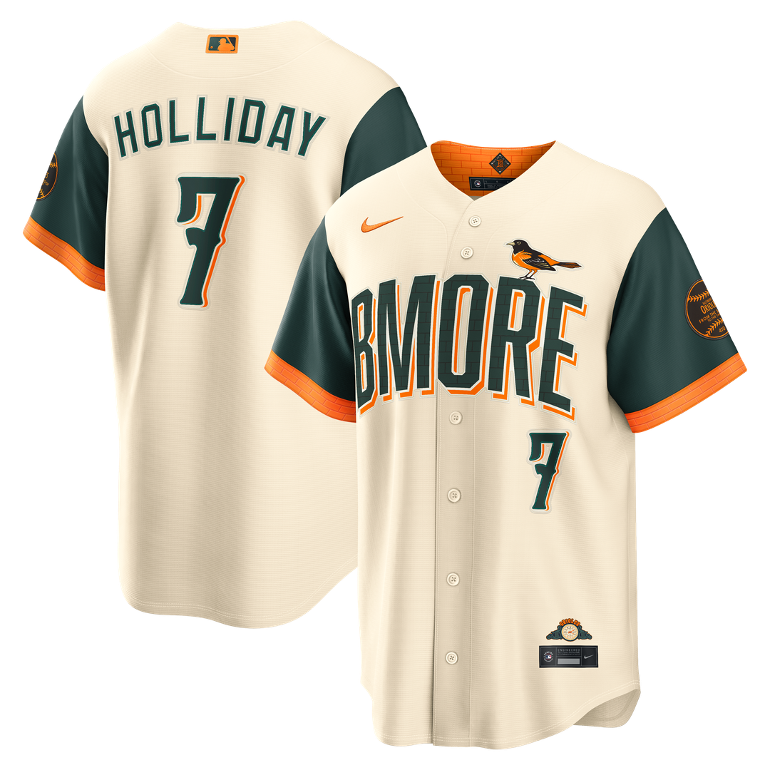 Baltimore Orioles Jackson Holliday Nike 2026 City Connect Stadium Jersey - Cream MLB Team Jersey Baseball Fan Apparel