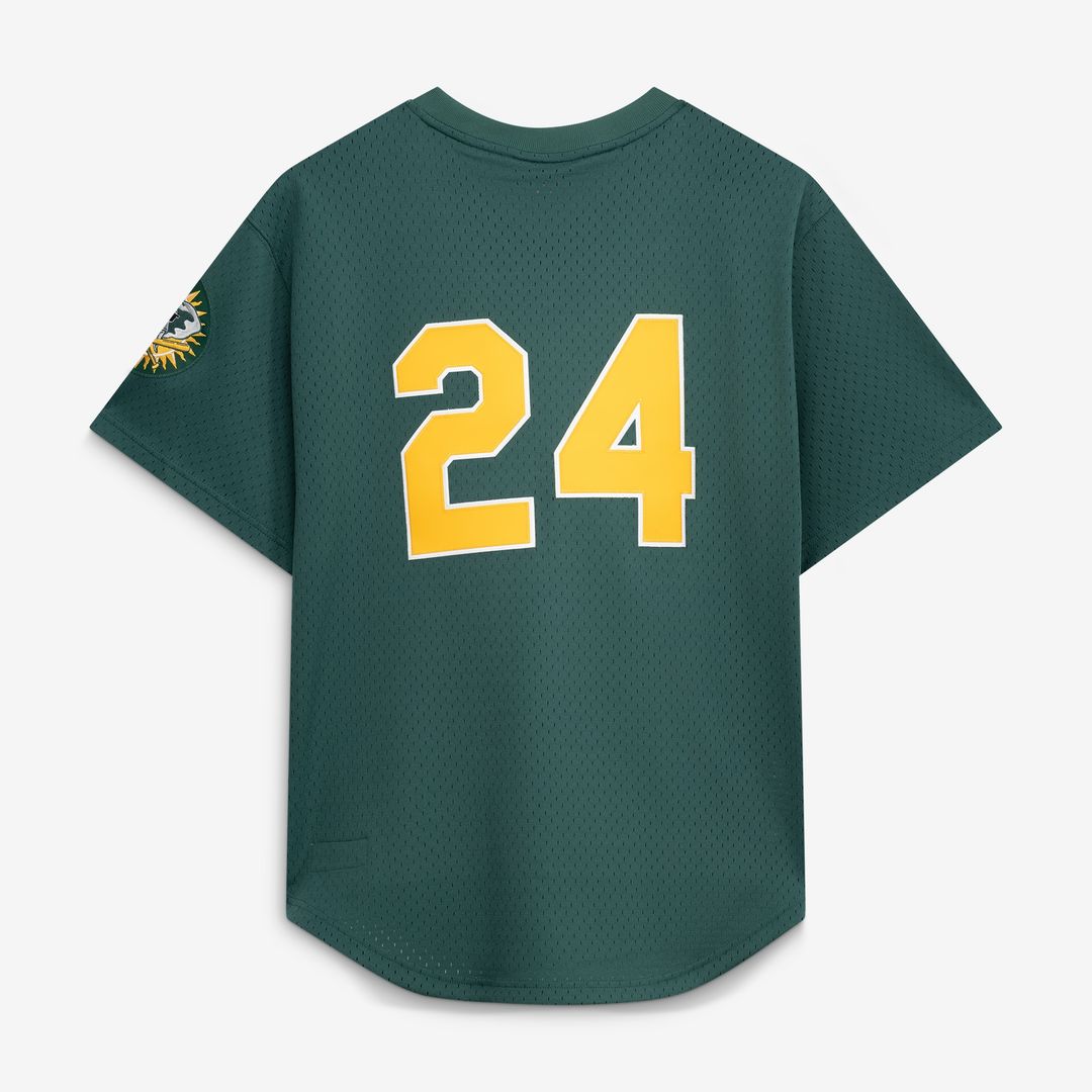 Athletics Rickey Henderson Mitchell & Ness Authentic Batting Practice Jersey - Green MLB Team Jersey Baseball Fan Apparel