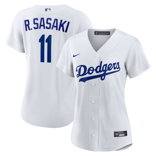 Los Angeles Dodgers Rōki Sasaki Nike Women's Replica Jersey - White MLB Team Jersey Baseball Fan Apparel
